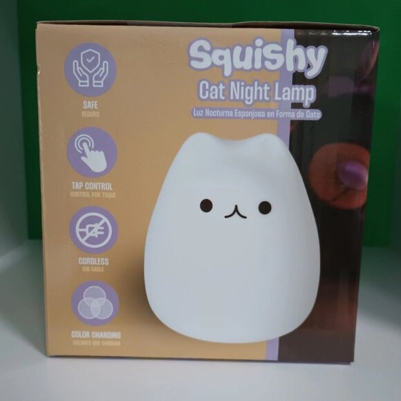 NIB Squishy CAT Night Light RGB Color Changing Cordless Baby Safe - Picture 2 of 4